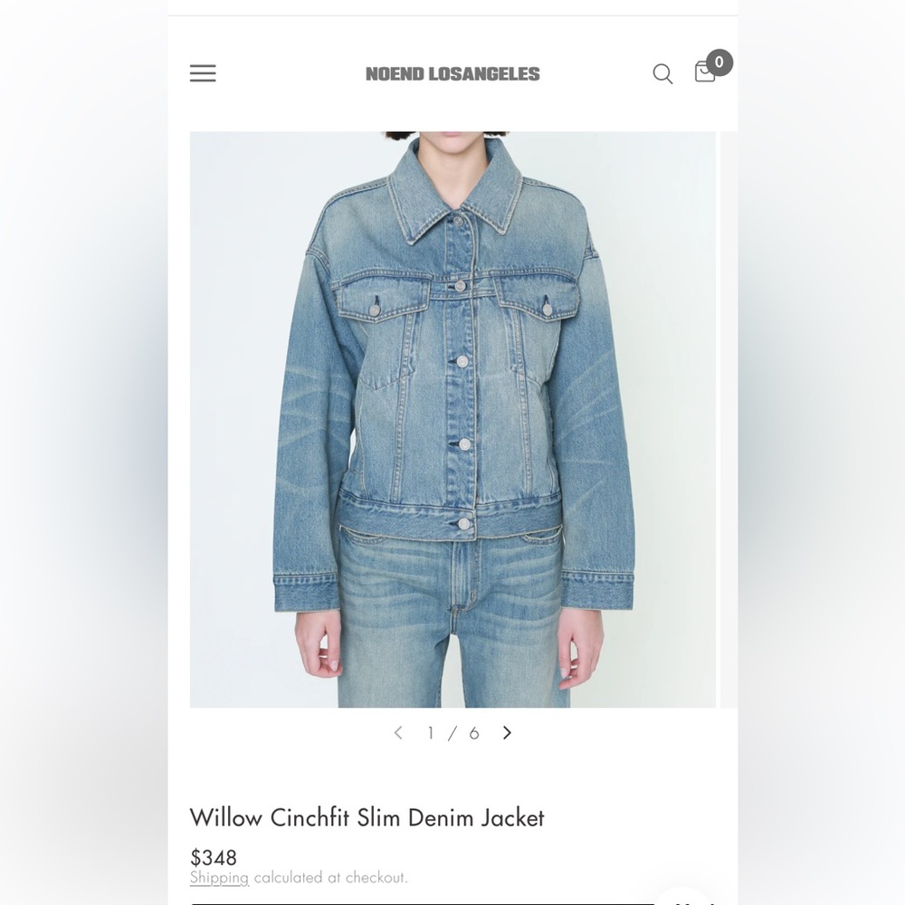 Noend Los Angeles Willow Cinchfit Denim Jacket